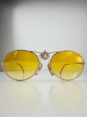 Dior 2640 Royal Crest DeadStock 80s Wire Aviator Custom Sunglasses Lens Full Set